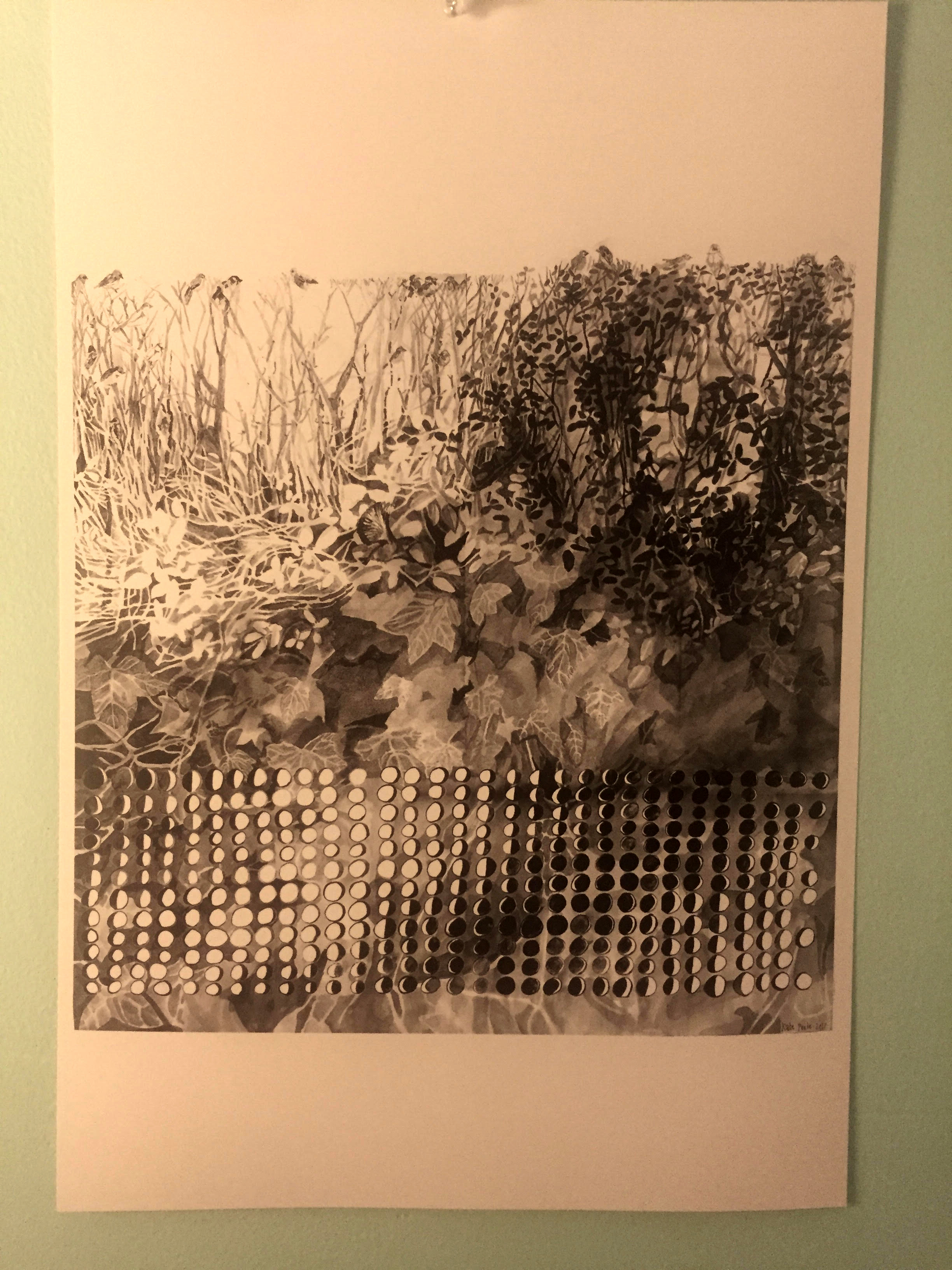 12 inch by 18 inch version on off-white stiff paper